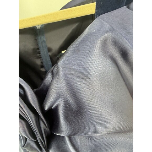 Vtg Steppin' Out 80s Purple Velvet Mini Dress Off the Shoulder Rose Cocktail 3 - Picture 3 of 12